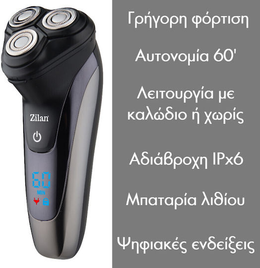 Zilan Rotating Electric Shaver Face Rechargeable