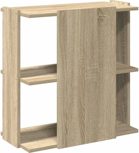 Βιβλιοθήκη 3 Επιπέδων Sonoma Δρυς 60x30x60 Εκ Επεξεργ Ξύλο Καφέ 60 X 30 X 60 Cm