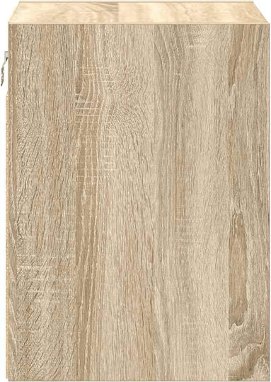 Wall Living Room Cabinet Made of Particle Board Brown 30x30x41cm