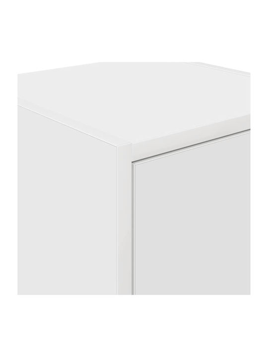 Wall Living Room Cabinet Made of Particle Board White 30x30x41cm