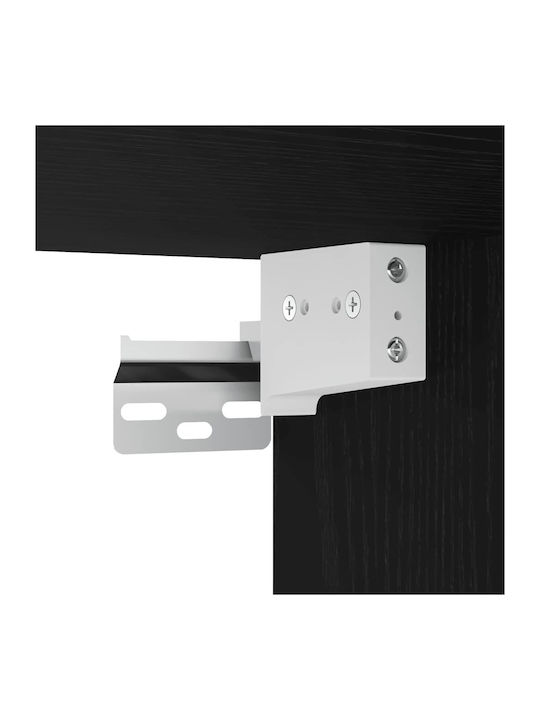 Wall Living Room Cabinet Made of Particle Board Black 30x30x41cm