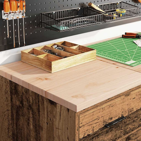 Office Storage Drawer from Solid Wood Brown 40x51x85cm