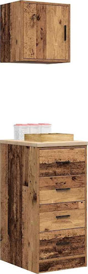 Office Storage Drawer from Solid Wood Brown 40x51x85cm