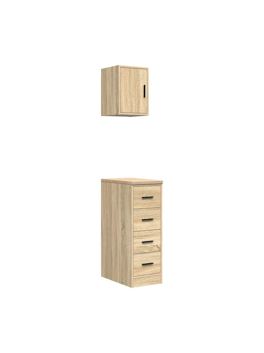 Office Storage Cabinet Coffee L30xW51xH85cm