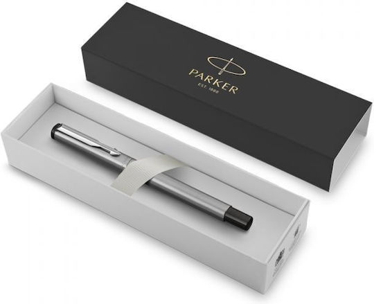 Parker Vector Σετ Πένα Γραφής Fine Γκρι από Ατσάλι με Μπλε Μελάνι