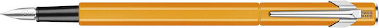 Caran D'ache Writing Pen Medium Orange made of Aluminum with Blue Ink