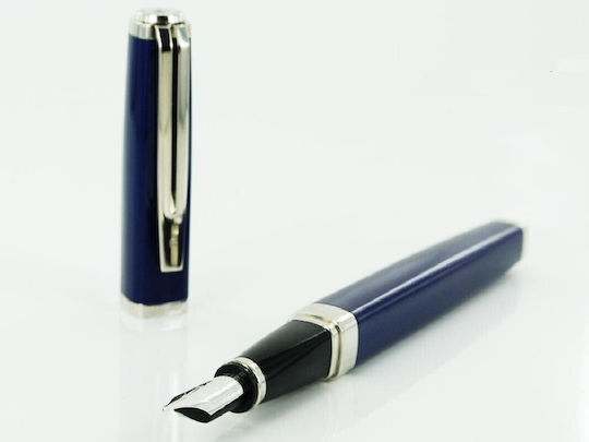 Waterman Exception Slim Πένα Γραφής Medium Μπλε από Ορείχαλκο