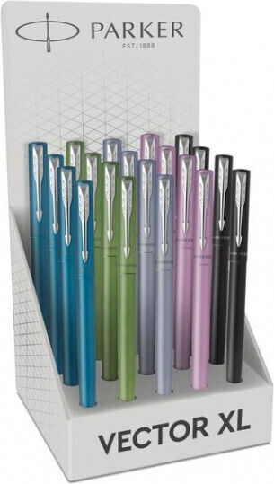 Parker Ρ Vector XL Πένα Γραφής Medium Μαύρη από Αλουμίνιο με Μαύρο Μελάνι