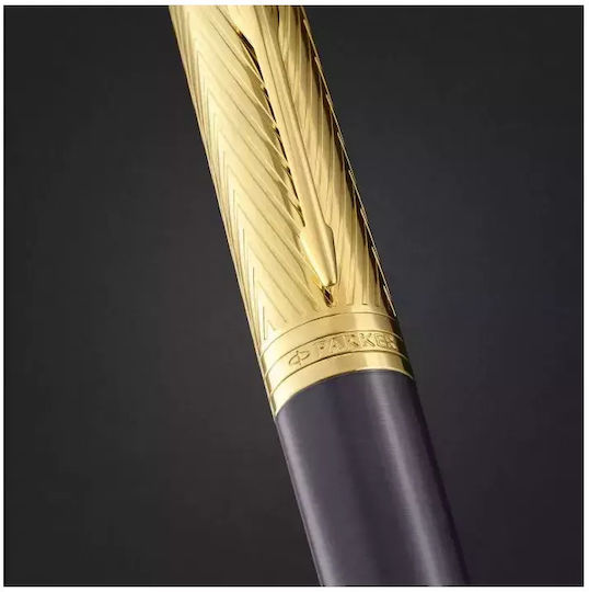 Parker Füllfederhalter Fein Gold aus Messing mit Blauer Tintenfarbe