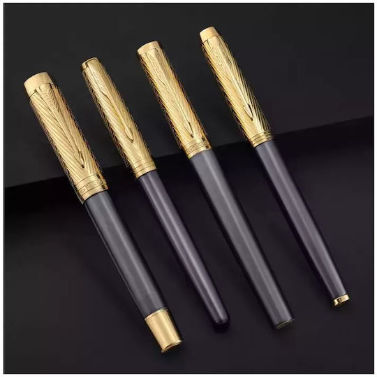 Parker Πένα Γραφής Medium Χρυσή με Μπλε Μελάνι
