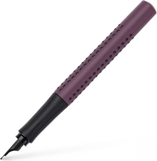 Faber-Castell Grip Πένα Γραφής Medium Μωβ από Ατσάλι με Μπλε Μελάνι Berry