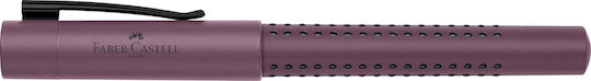 Faber-Castell Grip Πένα Γραφής Medium Μωβ από Ατσάλι με Μπλε Μελάνι Berry