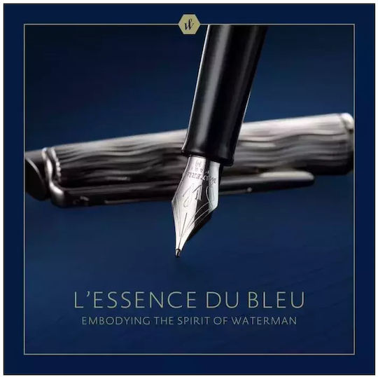 Waterman Special Edition Deluxe Hemisphere Πένα Γραφής Fine Μπλε από Ατσάλι