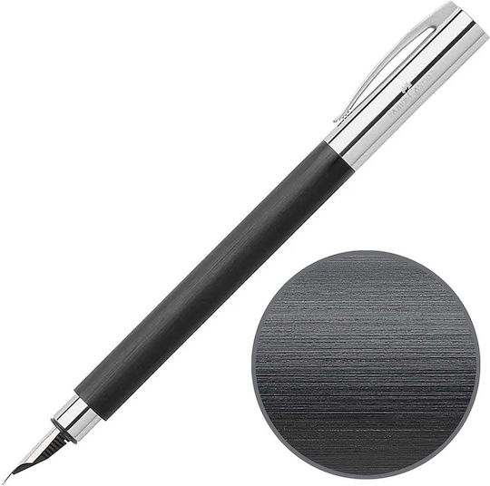 Faber-Castell Ambition Stilou Medium Negru cu Cerneală Neagră 148140M