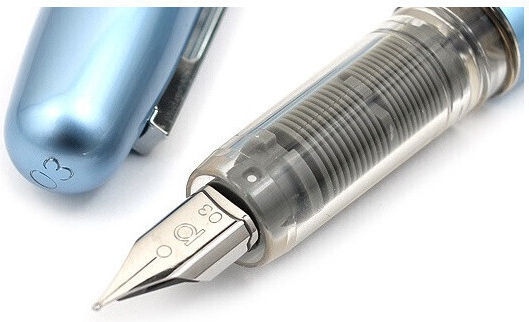 Platinum Writing Pen Fine Blue made of Aluminum with Blue Ink