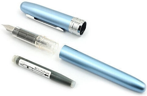 Platinum Writing Pen Fine Blue made of Aluminum with Blue Ink