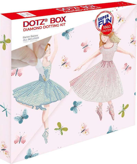 Diamond Dotz Mosaik Ballerinen Diamond Painting Kit mit Rahmen 28x28cm Ballett, Ballerina