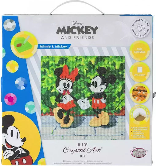 Craft Buddy Παιδικές Χειροτεχνίες "minnie Mickey" Crystal Art Kit 30x30cm Cbcak-dny703m