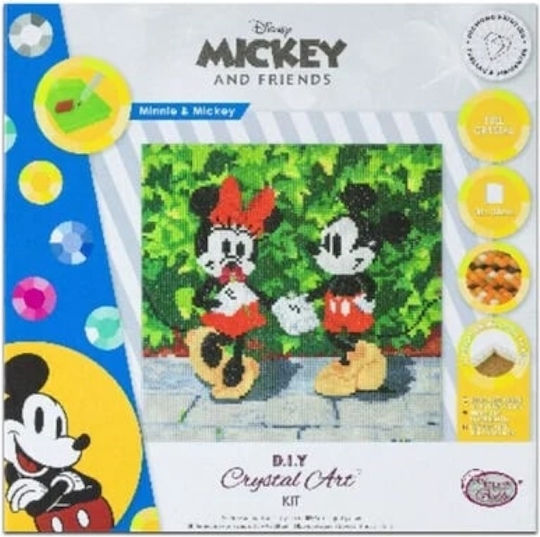 Craft Buddy Παιδικές Χειροτεχνίες "minnie Mickey" Crystal Art Kit 30x30cm Cbcak-dny703m