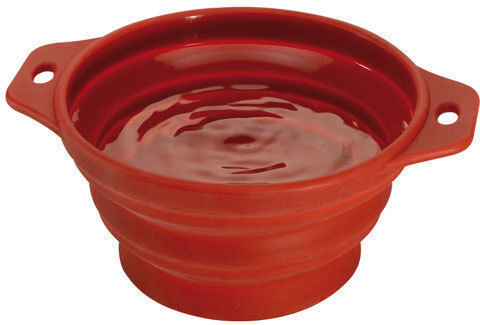 Ferplast Bowl Silicone Food & Water for Dog & Cat 500ml 14cm in Red Color