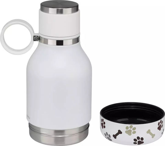 Asobu SD1 Edelstahl Flasche Wasser für Hund & Katze 2x 975ml 14.6cm in Weiß Farbe