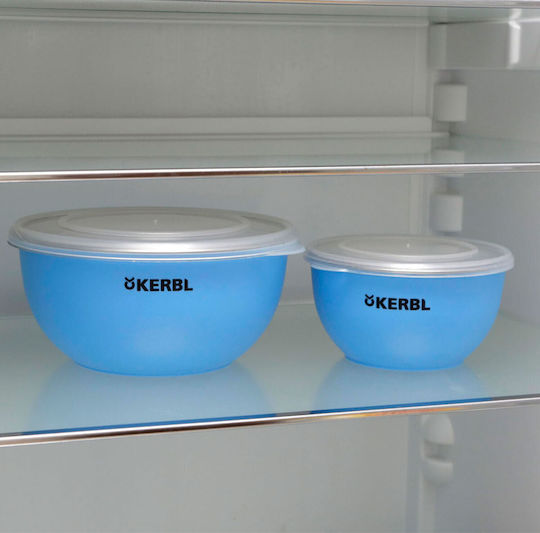 Kerbl Steel Set with Cover Stainless Steel Bowl Food & Water for Dog & Cat 1.2lt in Blue Color