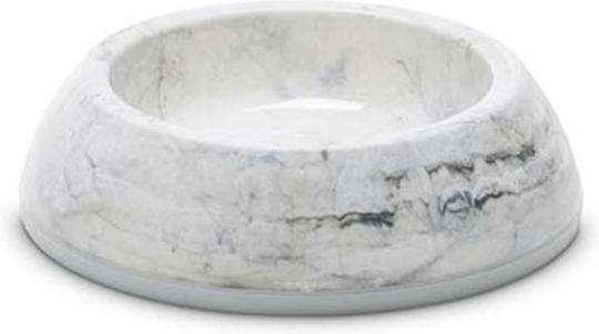 Savic Delice Marble Пластмаса Купа Храна & Вода за Куче & Котка с Основа 1.2lt 18см в Сив Цвят