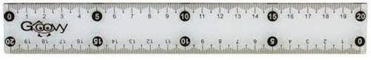 Groovy Lineal Kunststoff Transparent 20cm