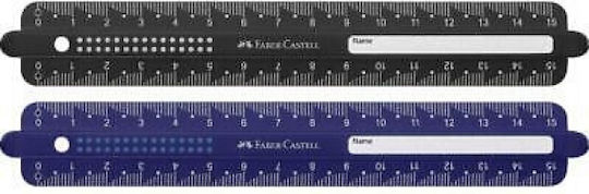 Faber-Castell Χάρακας 15cm Μαύρο
