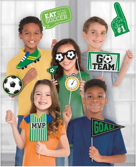 Amscan Photo Booth Prop for Party with Theme "Football" from Plastic Set of 13pcs 3901164
