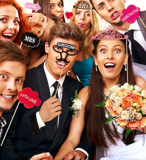 Widmann Photo Booth Prop για Party με Θέμα "Γάμος" Σετ 20τμχ 08154