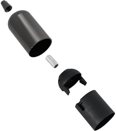 vidaXL Steckdosenverlängerung für Steckdose E27 in Schwarz Farbe Set 2Stück 4106533