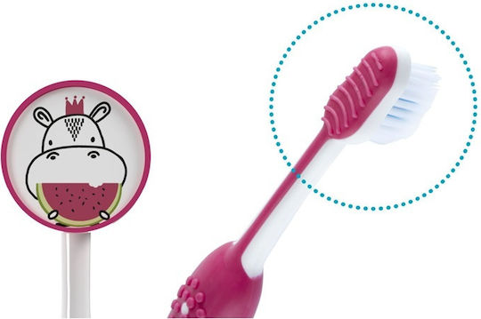Chicco Hippo Детска Четка за Зъби Розова