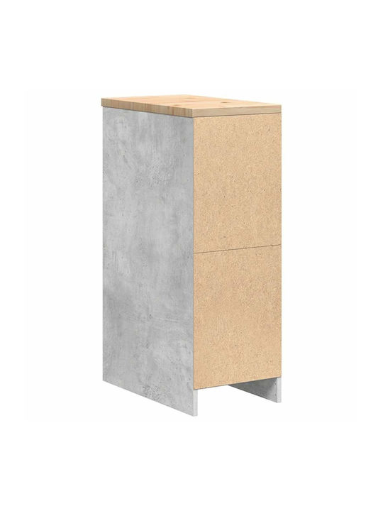Vidaxl Garage Storage Cabinet 30x51x85 cm Solid Pine Wood Grey