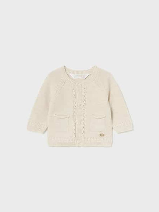 Mayoral Kids Cardigan Knitted Dark cream