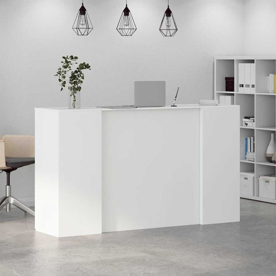 vidaXL Professional Office Reception Desk P180xW50xH103.5cm with Cabinet