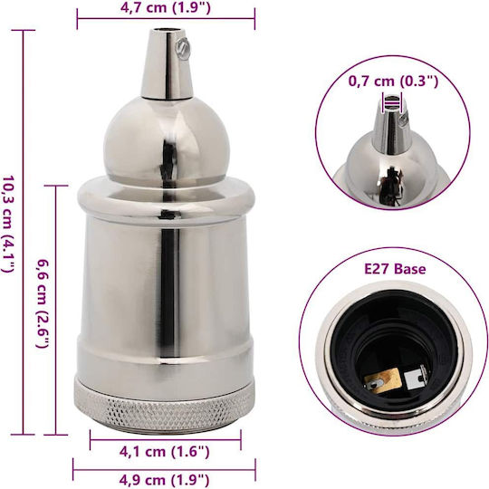 Vidaxl Lampen 2 Stk. Satin Nickel E27