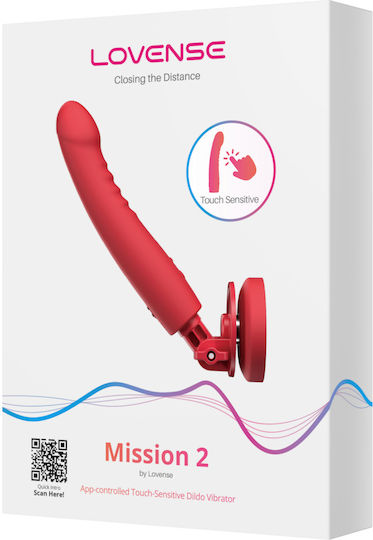 Lovense 2 Vibrator Κλασικός Δονητής με Απομακρυσμένο Έλεγχο 20cm Κόκκινος