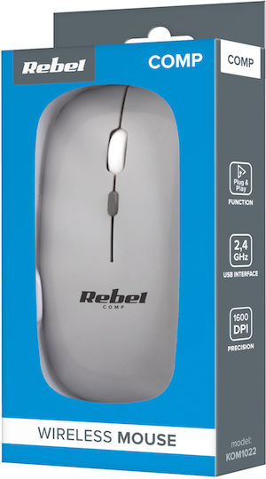 Rebel WM210 Ασύρματο Ποντίκι Ασημί