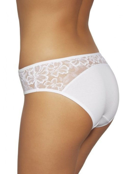 Gabidar Cotton Women's Slip with Lace White