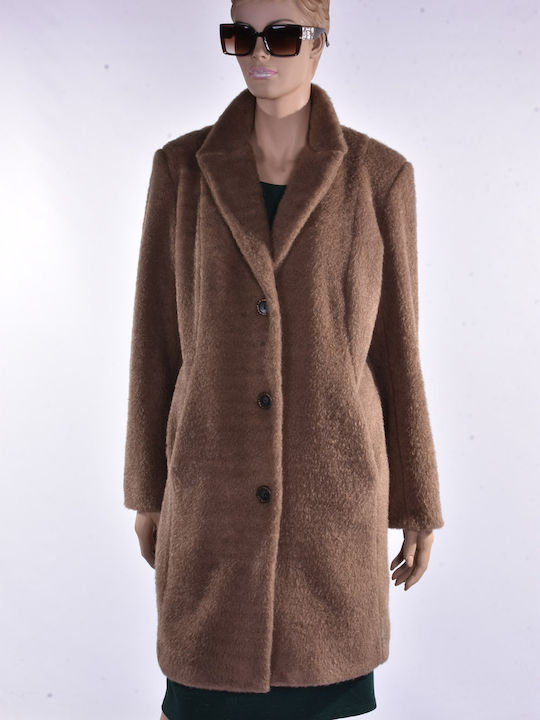 Karina Women's Short Half Coat Camel