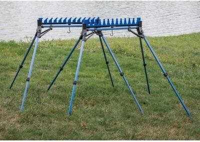 Garbolino Kit Silver Base Rod Holder Support 12 Positions 4 Xxl Legs 70-100cm Windproof