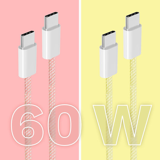 Cablu USB Type-C USB Type-C 60 W 1.5 M Galben Kruger&matz Basic