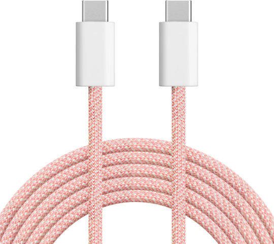Cablu Kruger&matz Basic 1.5m Roz USB Tip C la USB Tip C 60W
