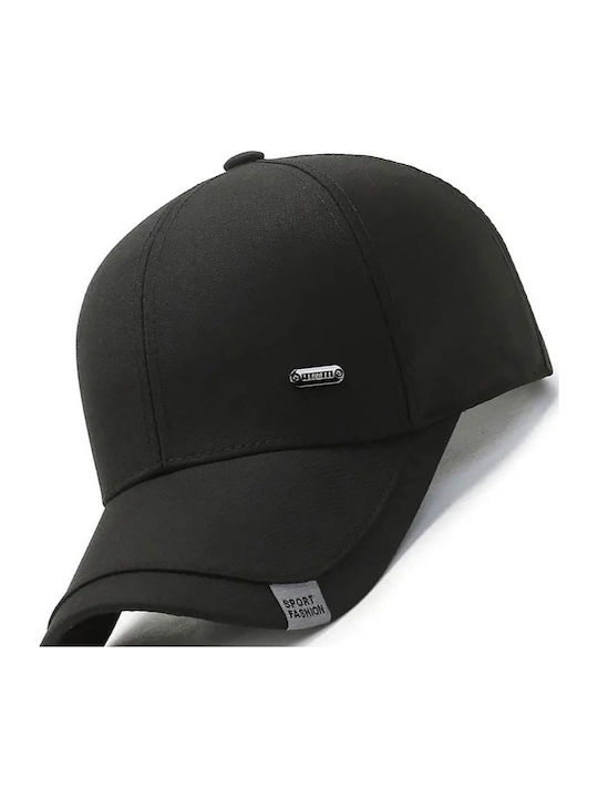 Luciano Faketti Solid Color Baseball Cap Corduroy Unisex Casual Embroidered Lines Hat 100% Hand Washable Black