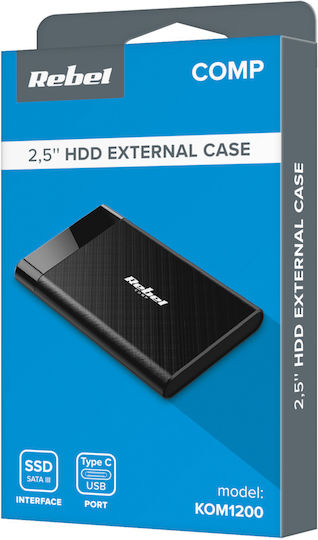 Carcasă pentru Hard Disk din Aluminiu Rebel 2.5" Sata Usb C 3.1