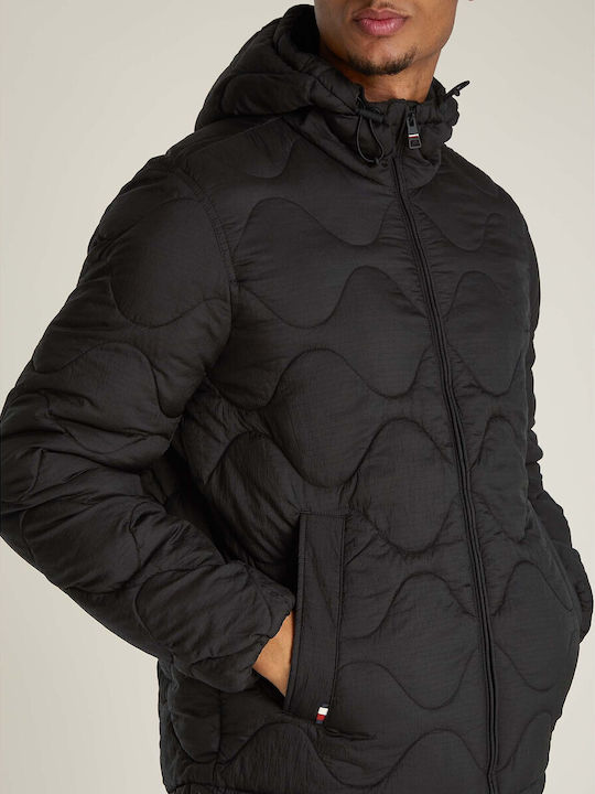 Μπουφάν Puffer Αδιάβροχο Μαύρο