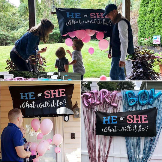 Μπαλόνι Gender Reveal Latex Jumbo Μπλε 120εκ.