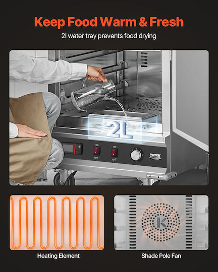 Vevor Θερμαντικό Μπουφέ με Ισχύ 1800W