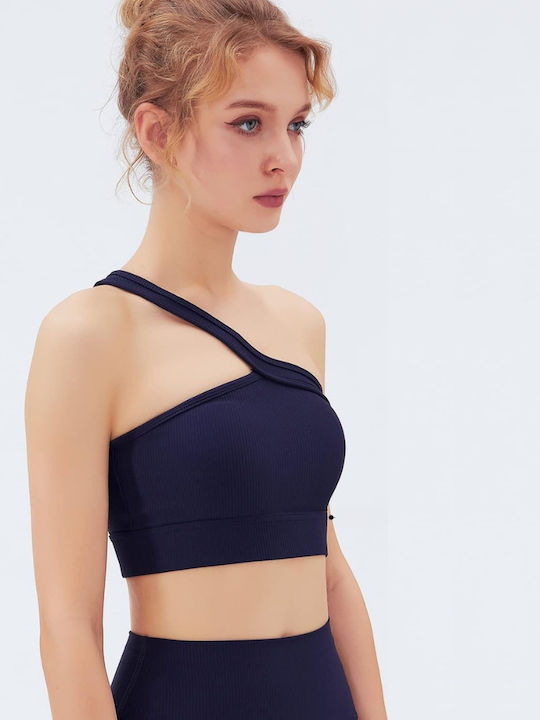 Amouna Women's Athletic Sports Bra Navy Blue